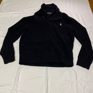 Shawl collar polo sweater